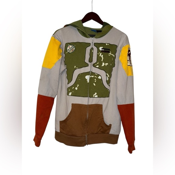 Star Wars Boba Fett Full Zip Hoodie Jacket – Adult Medium - Picture 7 of 8